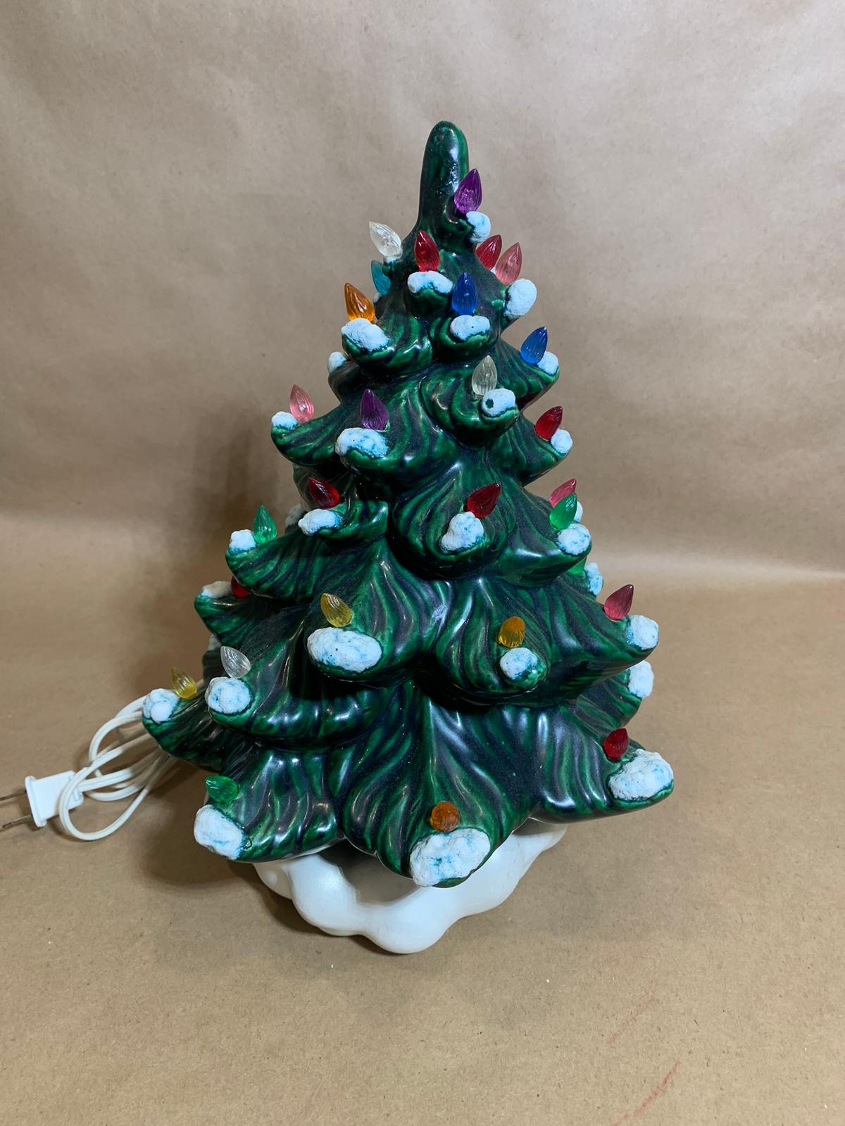 Vintage Ceramic Light Up Christmas Tree