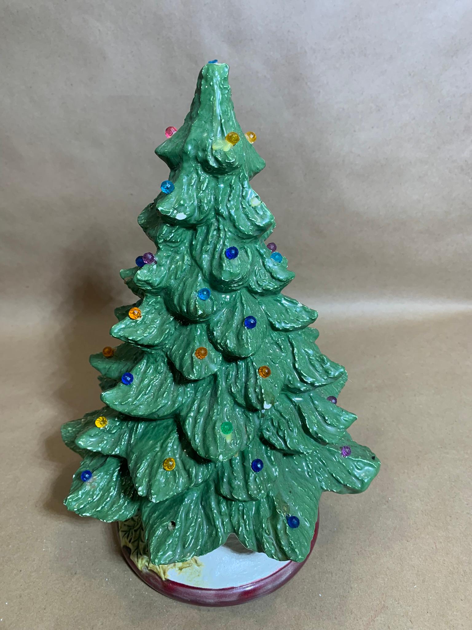 Vintage Ceramic Light Up Christmas Tree