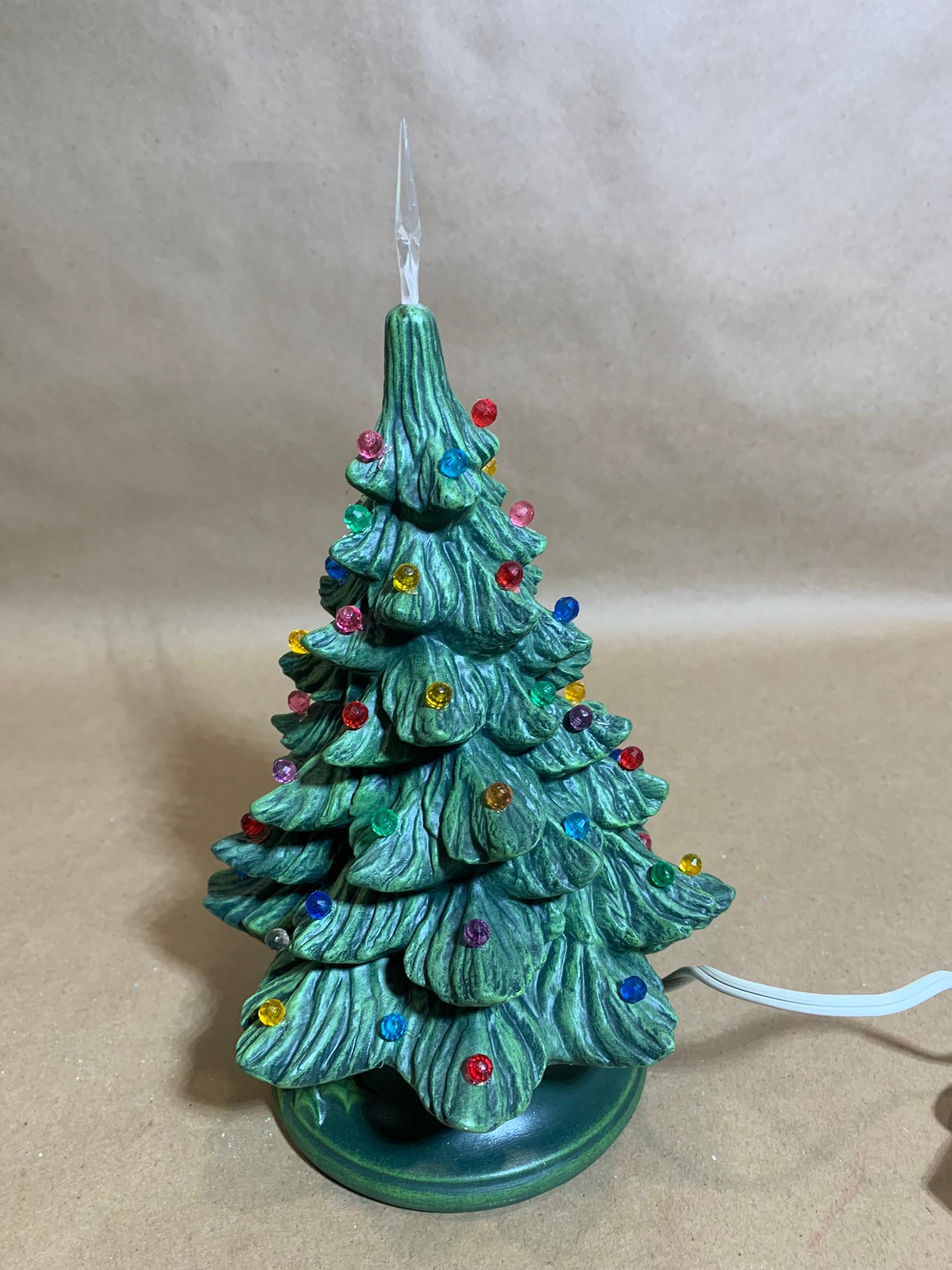 Vintage Ceramic Light Up Christmas Tree