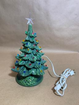 Vintage Ceramic Light Up Christmas Tree