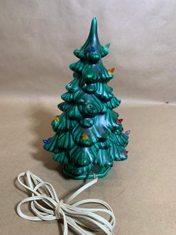 Vintage Ceramic Light Up Christmas Tree