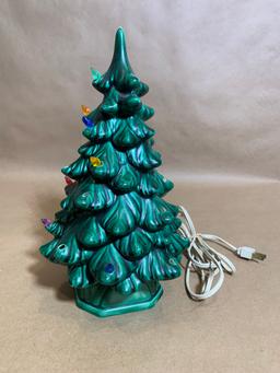 Vintage Ceramic Light Up Christmas Tree