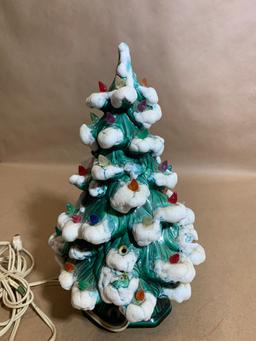 Vintage Ceramic Light Up Christmas Tree