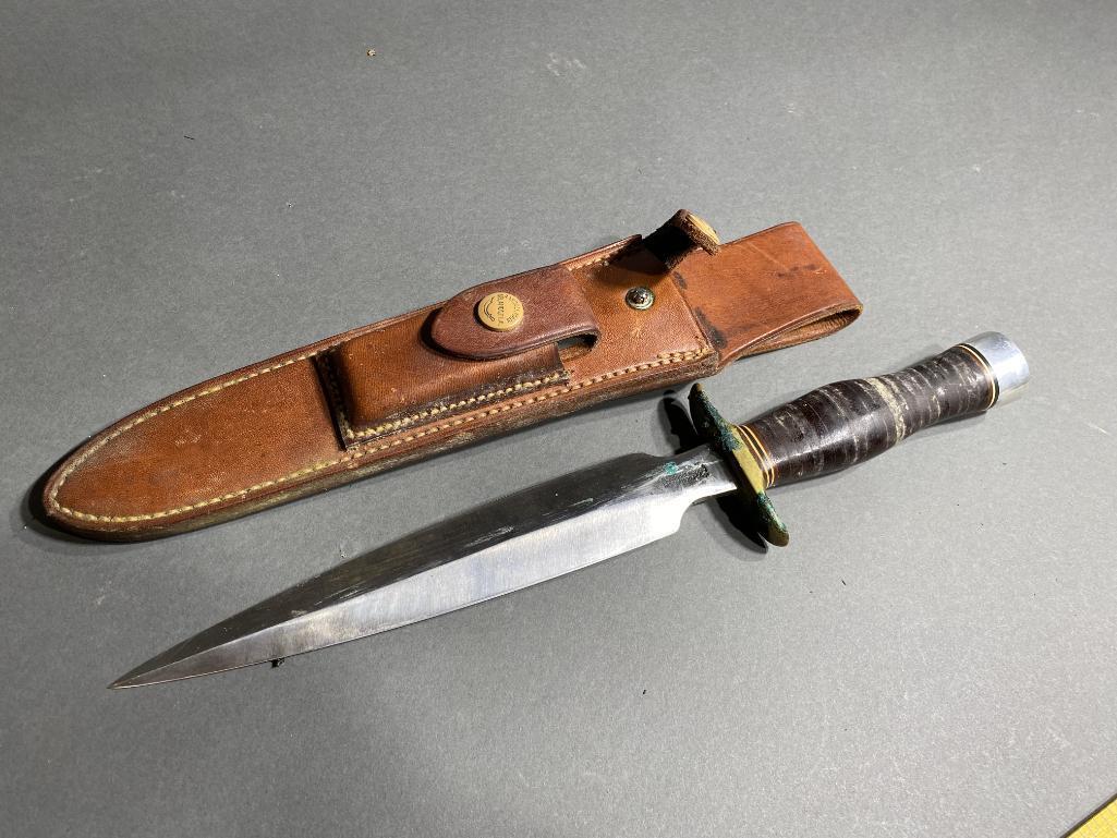 Rare Vintage Randall Toothpick Fighting Knife in Sheath