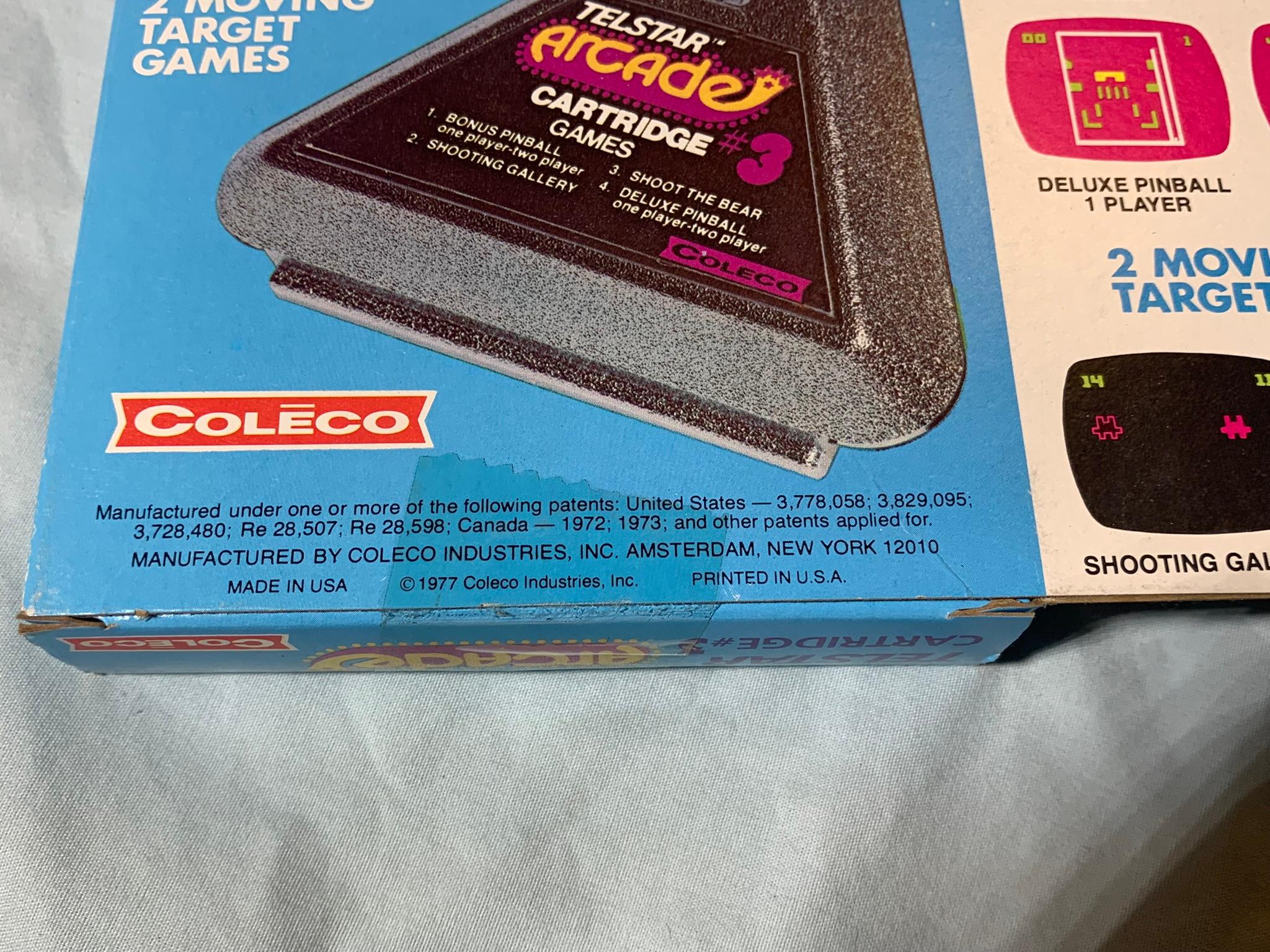 Coleco Telstar Arcade Cartridge 3, 2 & 4