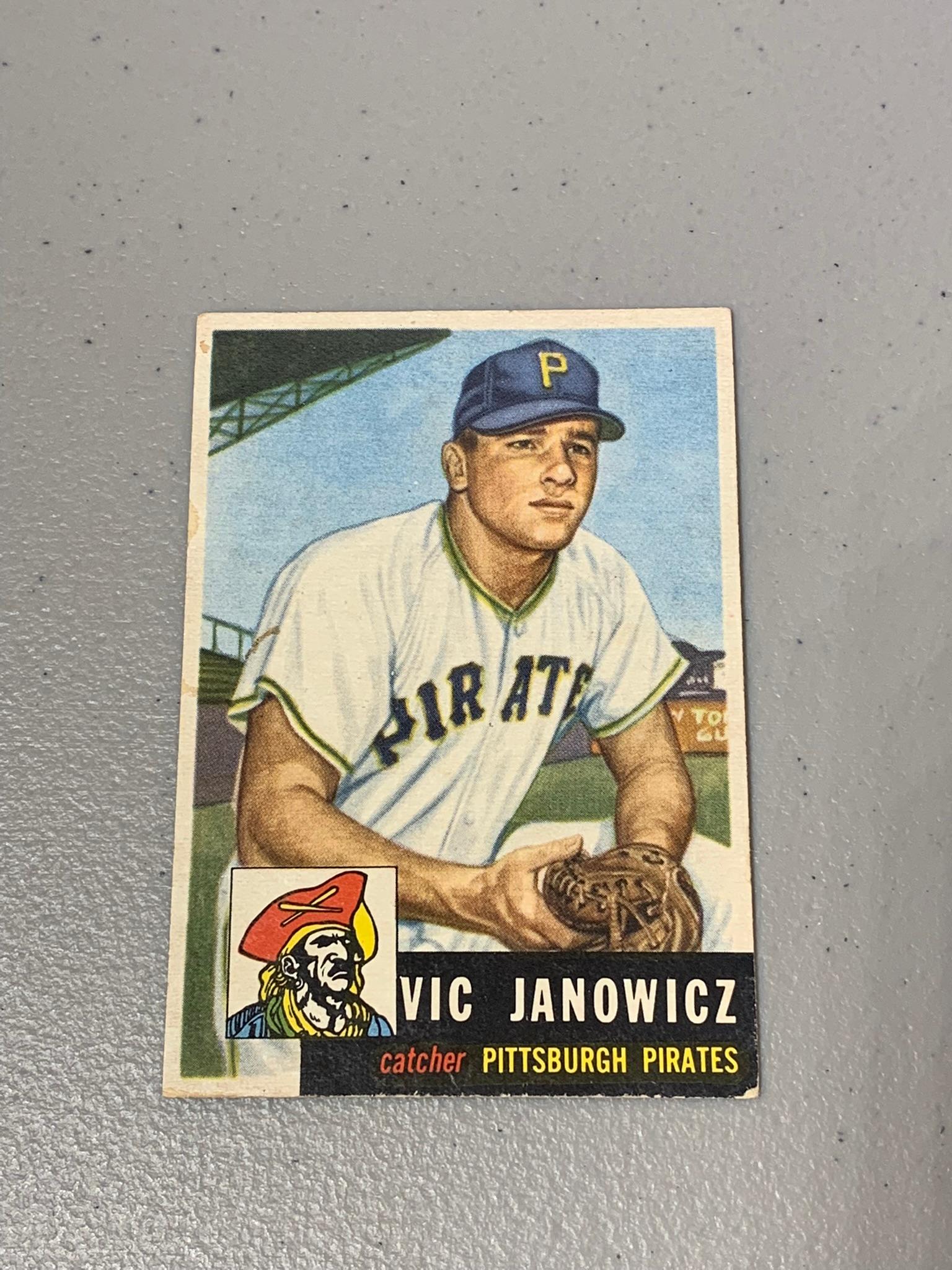 1953 Vic Janowicz Topps Chewing Gum Baseball Card