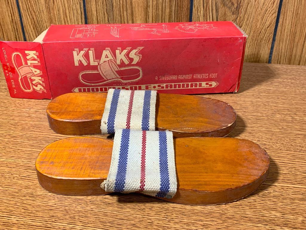 Vintage Klaks Wood Sole Sandals - Men's Size 9