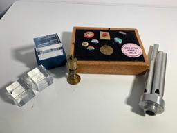 Miniature Train Whistles, Badges, Buttons & More