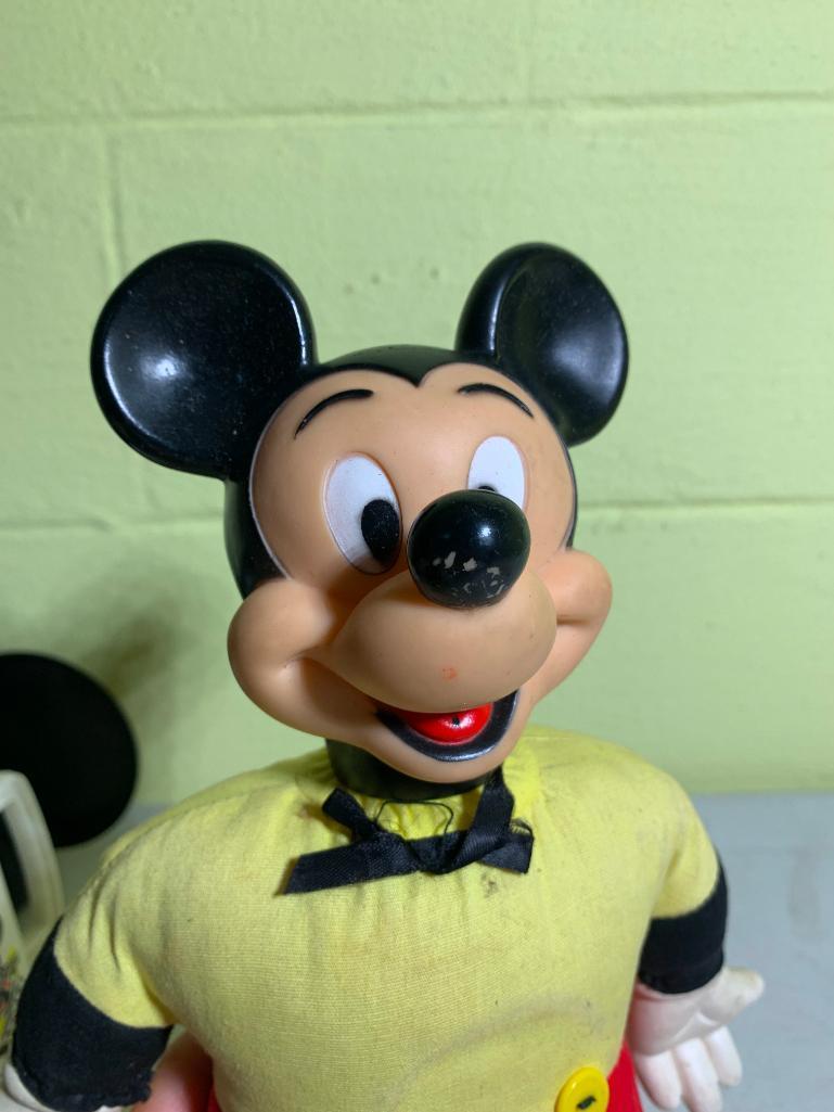 Vintage Mickey Mouse Doll, Goofy House, & Mickey Mouse Ear Hats