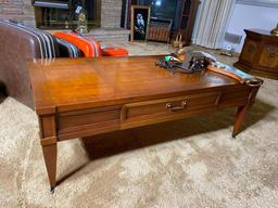 Coffee Table Plus Lamp Table Lot - MCM Retro Vintage