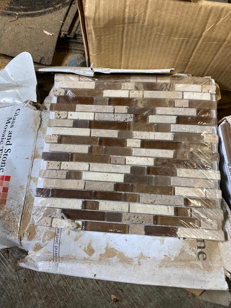 Group lot of assorted tile including mosaic