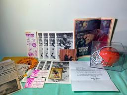 Great Group of Woody Hayes Collectables, Autographed Mini Helmet & More