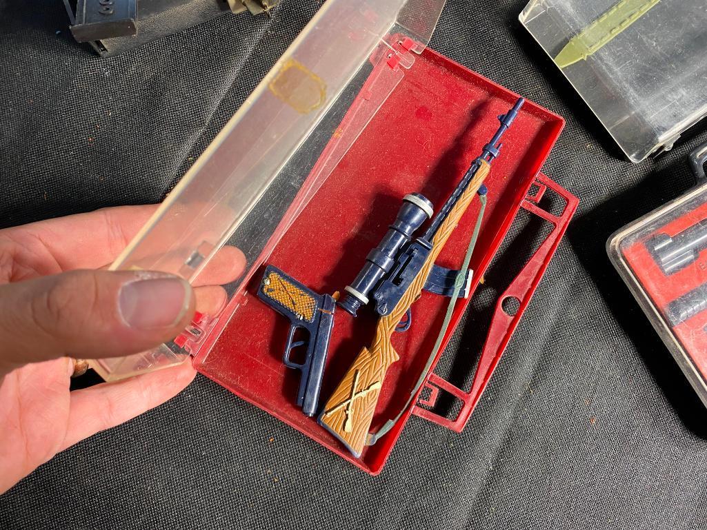 2 Rare 1965 James Bond 007 Pistol Toy Sets PLUS