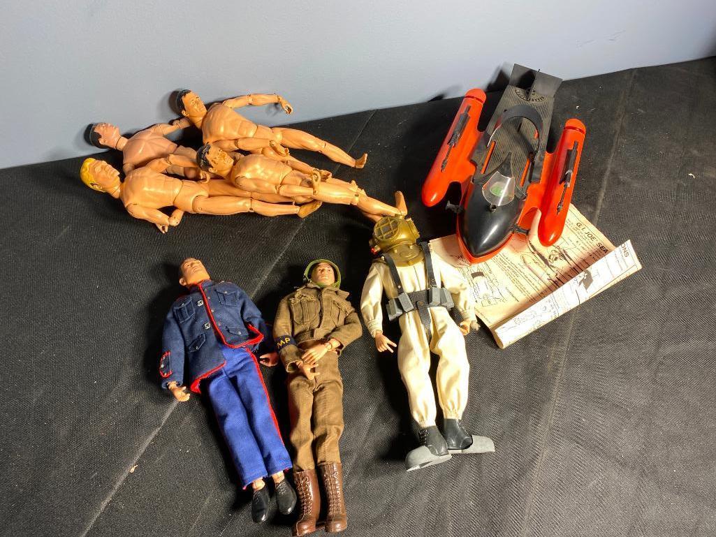 Nicer Vintage GI Joe Lot Figures, Outfits, Sea Sled