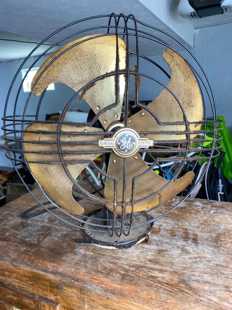 Antique GE Vortalex Fan with Brass Blades - Large Size - Works!
