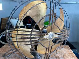 Antique GE Vortalex Fan with Brass Blades - Large Size - Works!