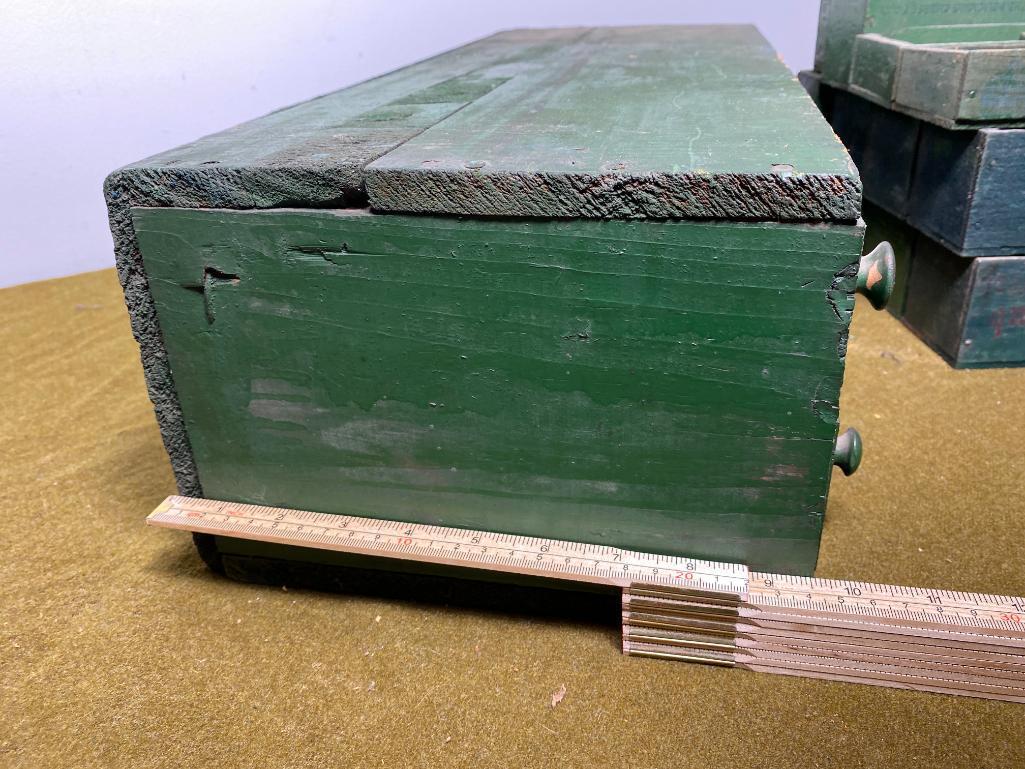 Folky Home Made Cabinet with Drawers Made from Cheese Boxes