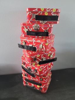 Big Lot of Metal & Cardboard Christmas Lunchboxes