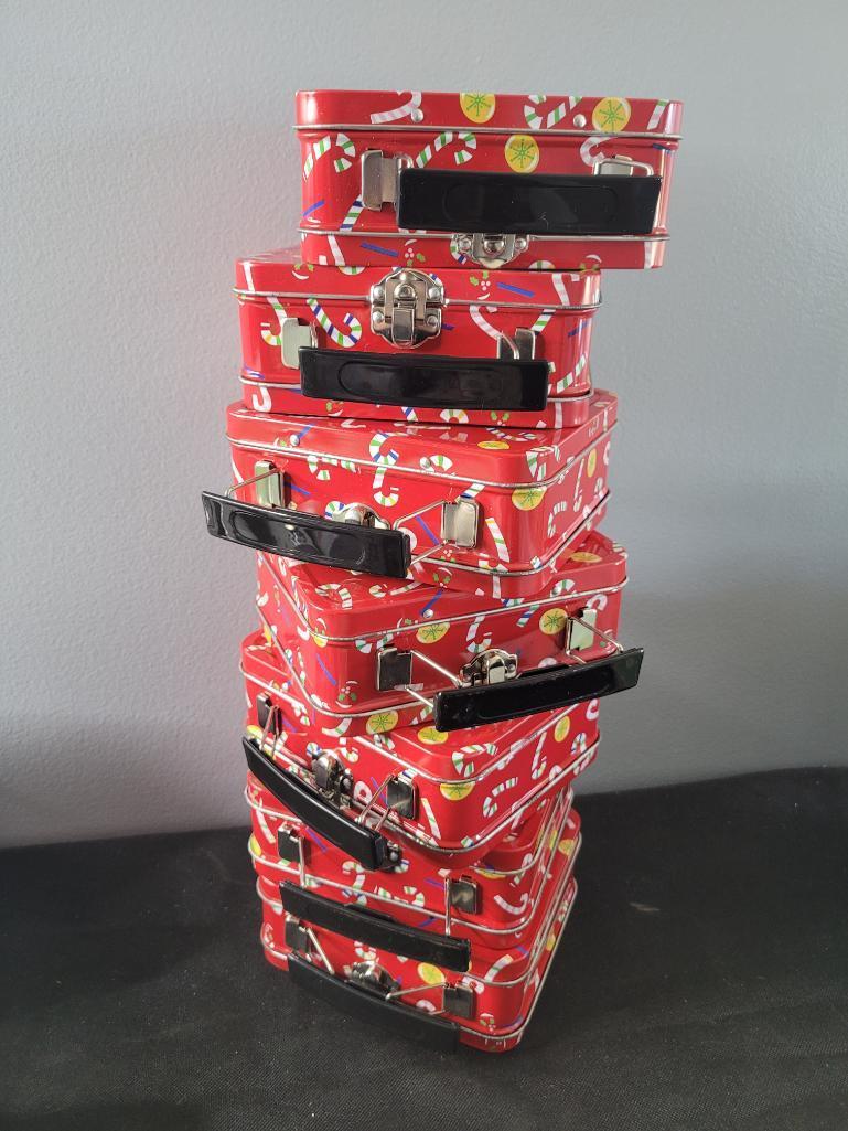 Big Lot of Metal & Cardboard Christmas Lunchboxes