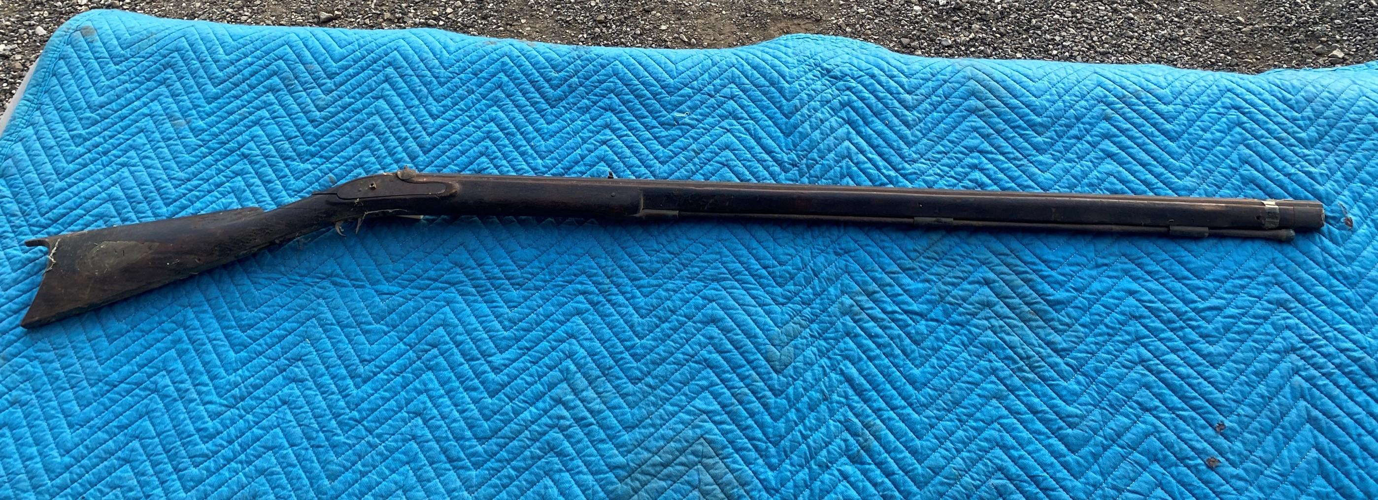 Percussion Full Stock Rifle by JH Johnston Great Western Gun Works Pittsburgh, PA