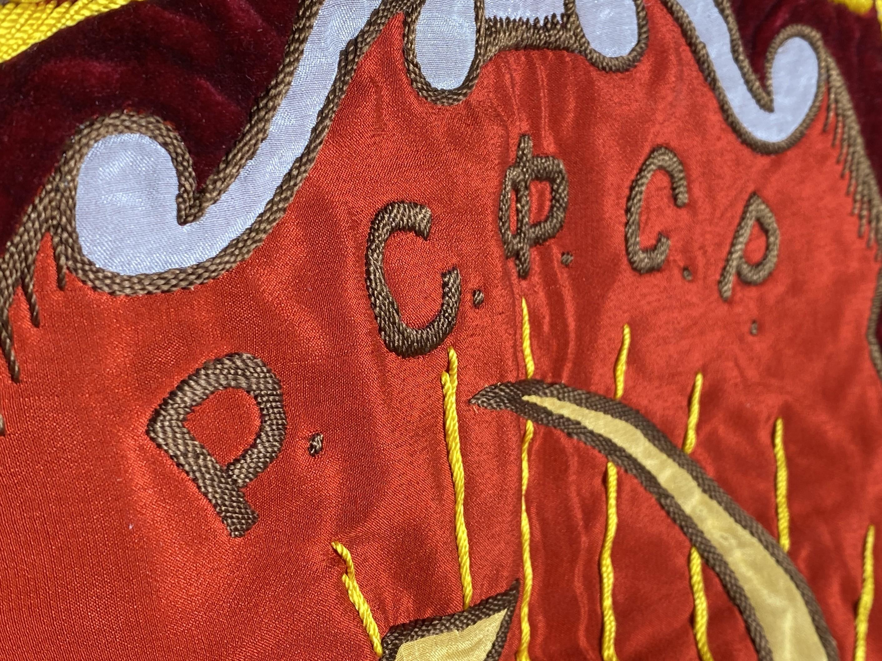 Rare Large Vintage Communist Russia Party Flag with Lenin