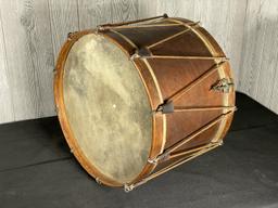 Rare Large 19th c. Marching Band Drum