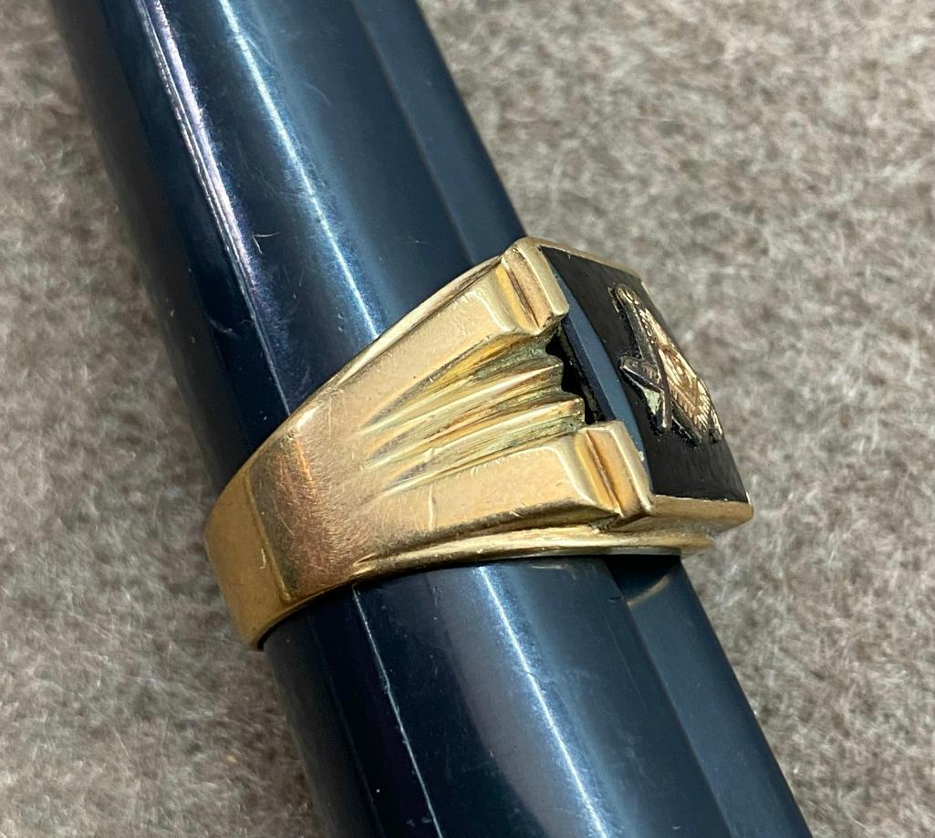 10k Gold Men's Masonic Ring