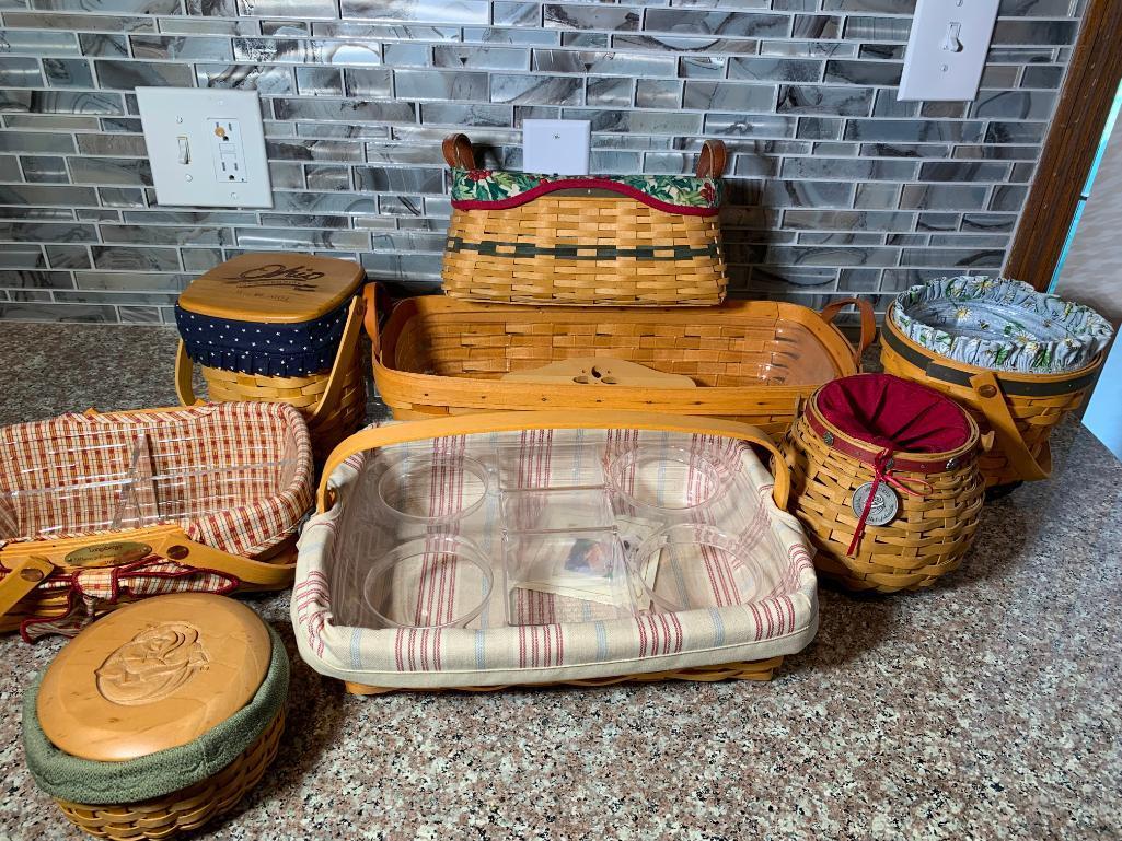 (8) Longaberger Baskets