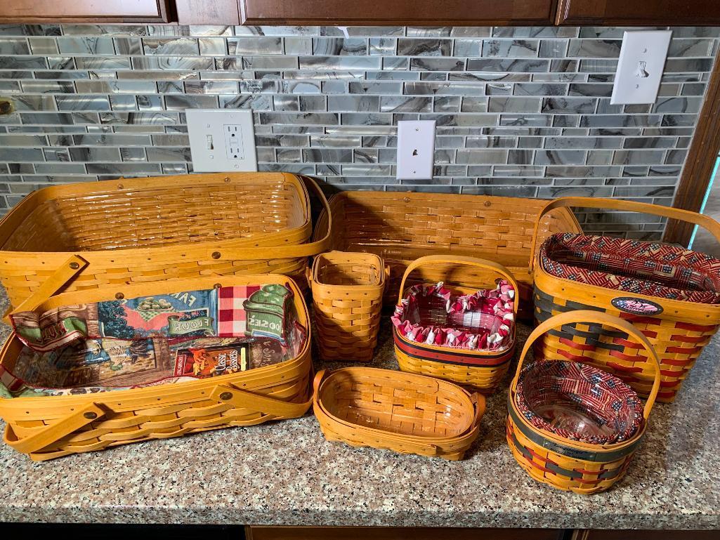 (8) Longaberger Baskets