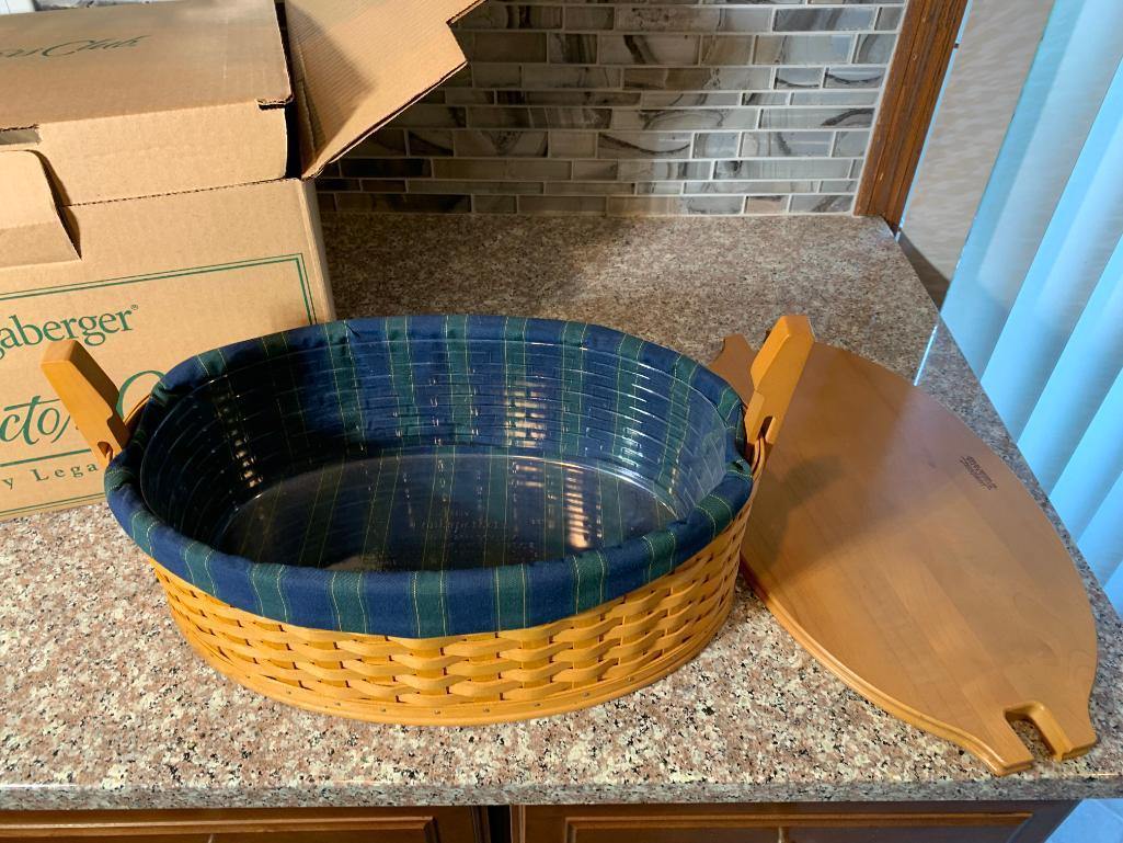 (2) Longaberger Collector Club Items - Family Legacy Basket & Welcome Home Basket