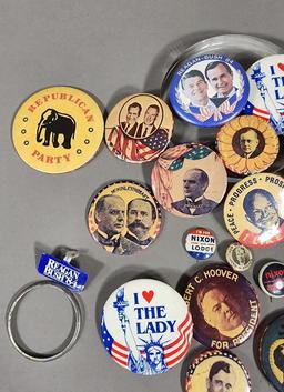 Group of Vintage Political Buttons