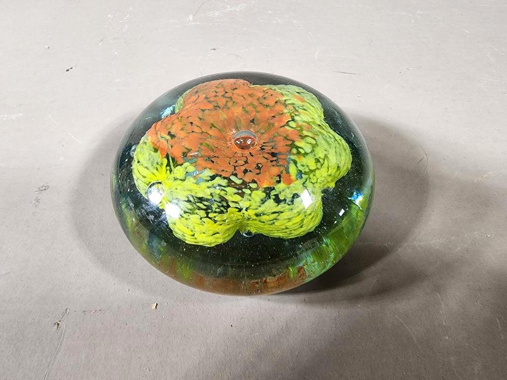 Group of Paperweights, including Signed