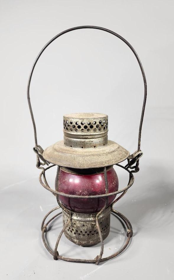 Handlan St Louis Red Globe Railway Lamp PRR Pennsylvania Railroad