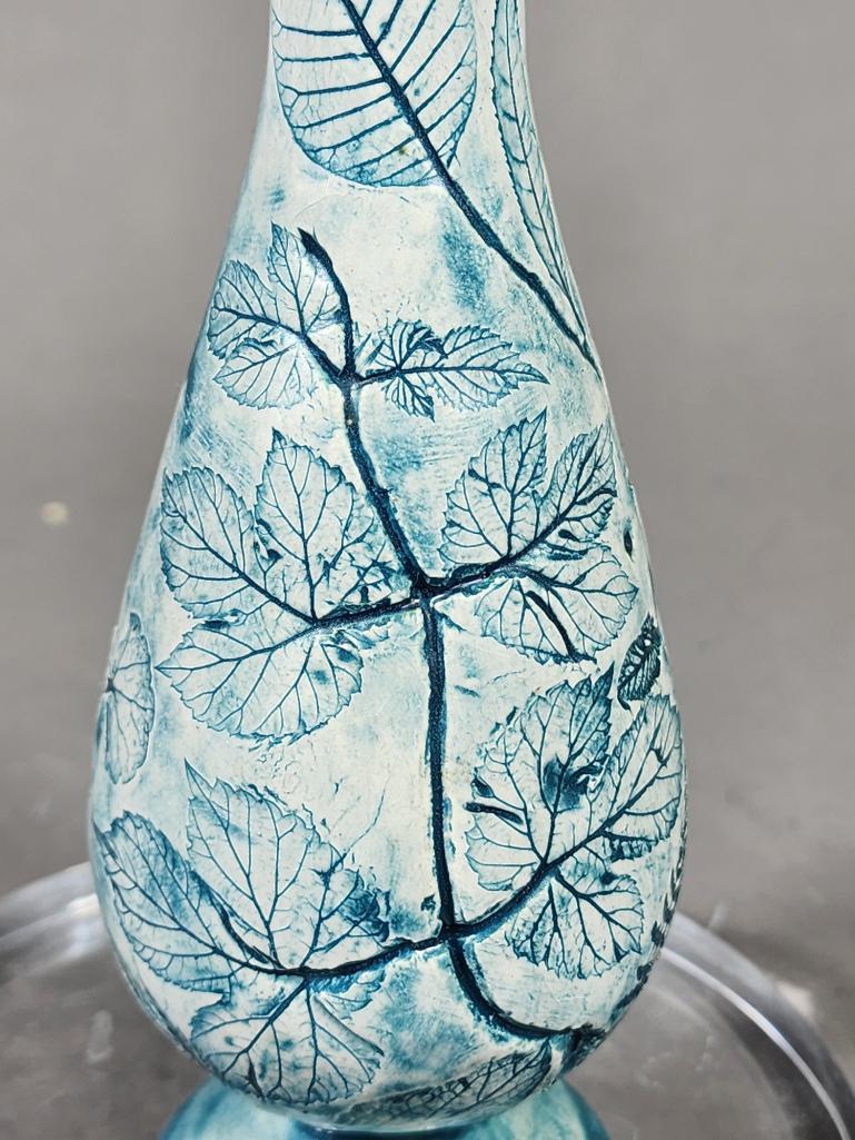 John Devlin Signed Vase - Leaf/Nature Themes