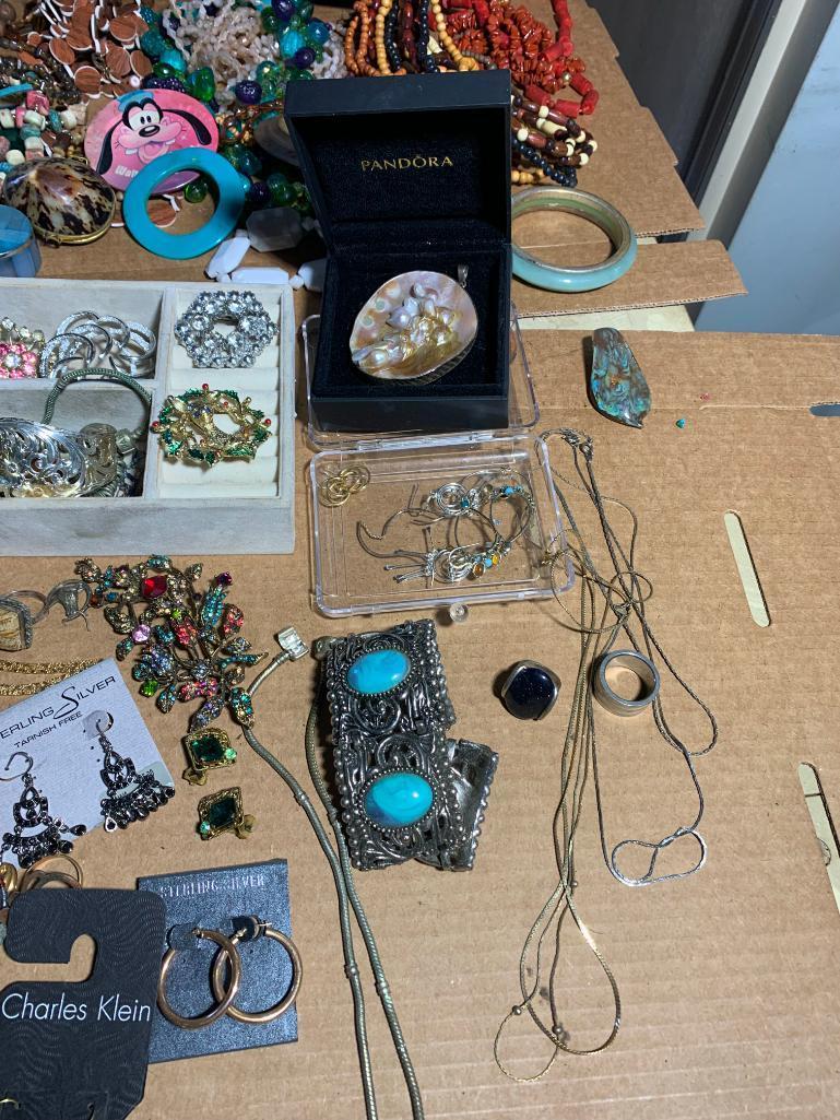 Great Group of Costume Jewelry including Sterling Silver