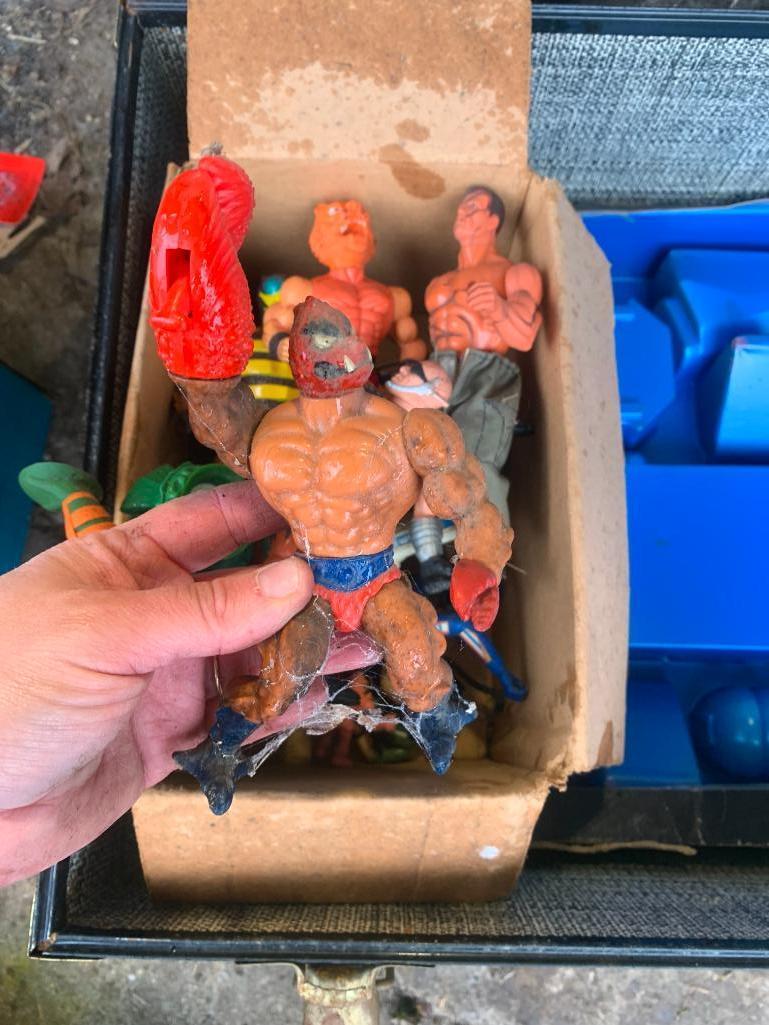 Great Group of Vintage Toys, Power Rangers GI Joe Vehicle, MOTU Vintage Snake Mountain Playset,