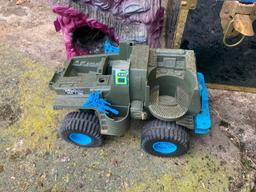 Great Group of Vintage Toys, Power Rangers GI Joe Vehicle, MOTU Vintage Snake Mountain Playset,