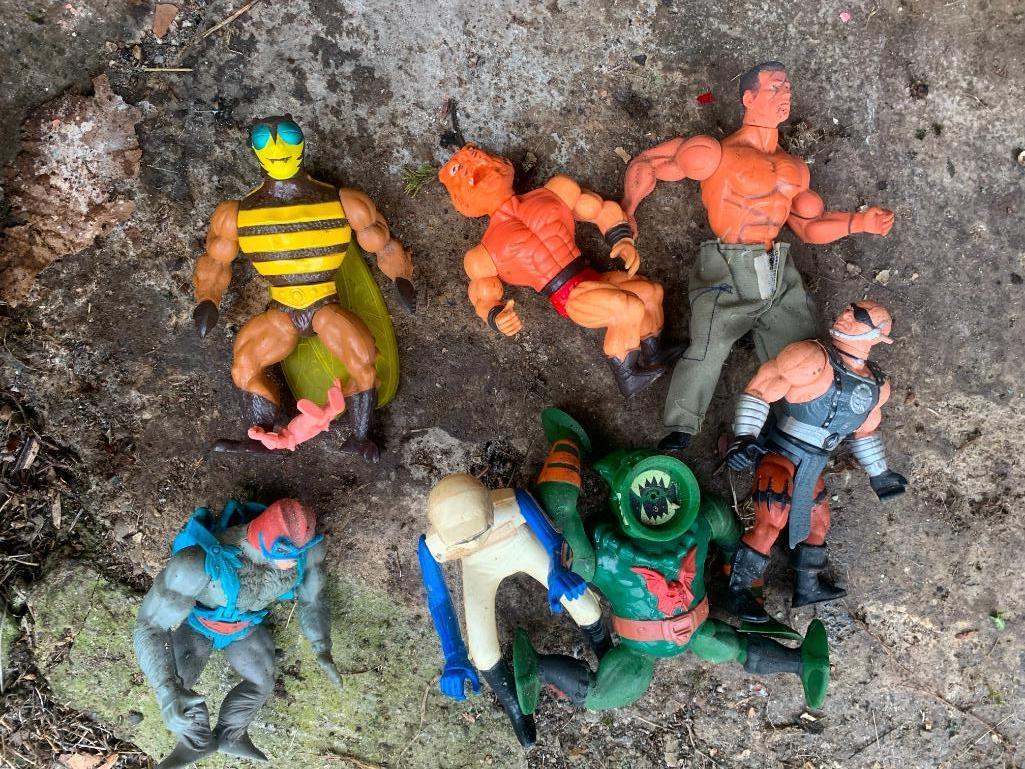 Great Group of Vintage Toys, Power Rangers GI Joe Vehicle, MOTU Vintage Snake Mountain Playset,