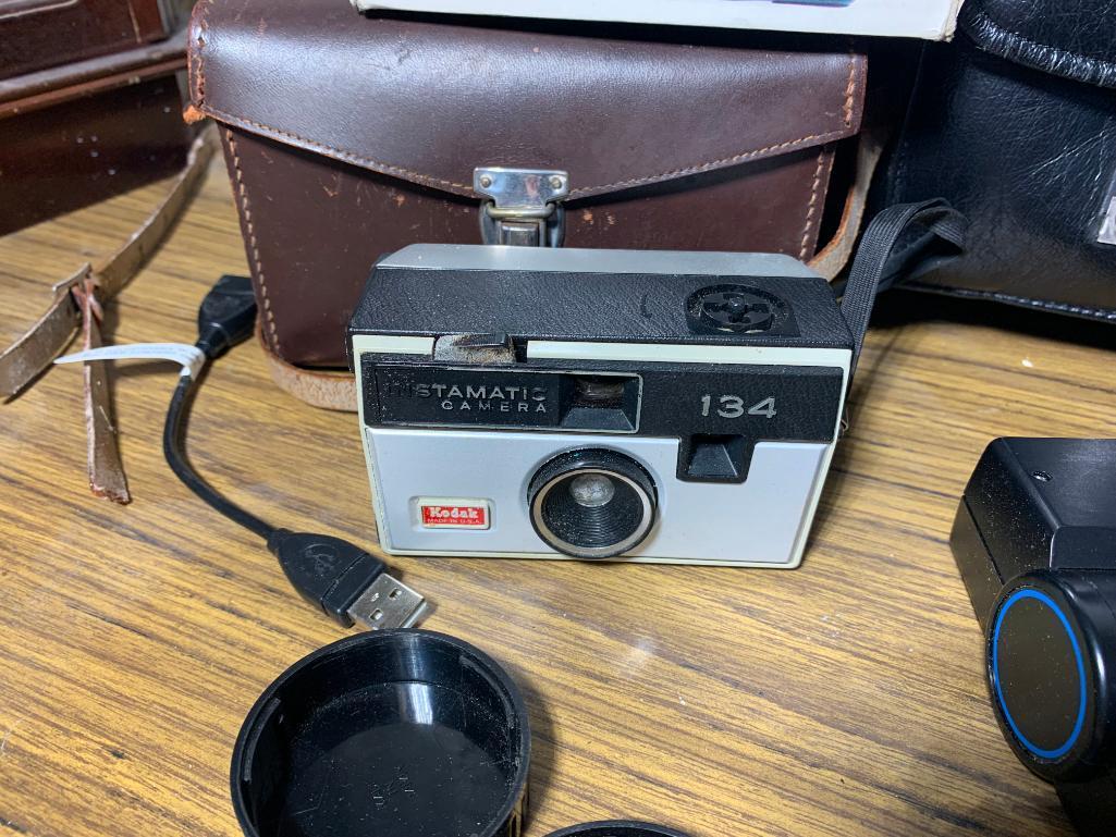 Pentax ME Super Camera, Instamatic Camera, Vivitar Flash & More