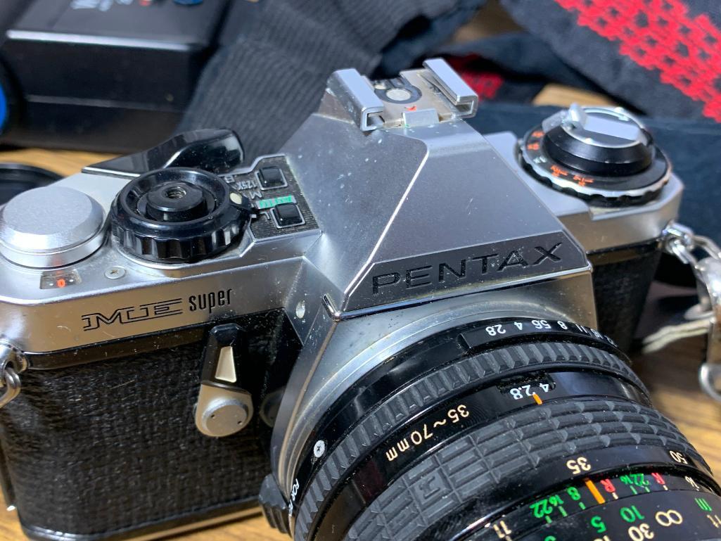 Pentax ME Super Camera, Instamatic Camera, Vivitar Flash & More
