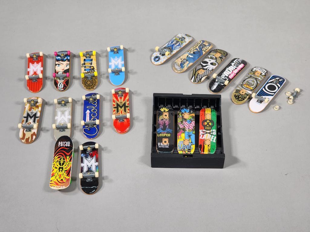 Group of Hot Wheel Tech Decks