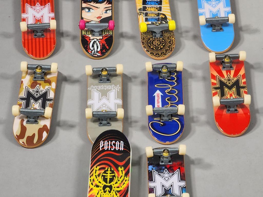 Group of Hot Wheel Tech Decks