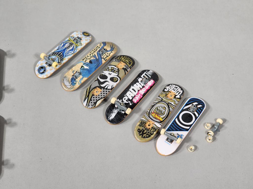 Group of Hot Wheel Tech Decks