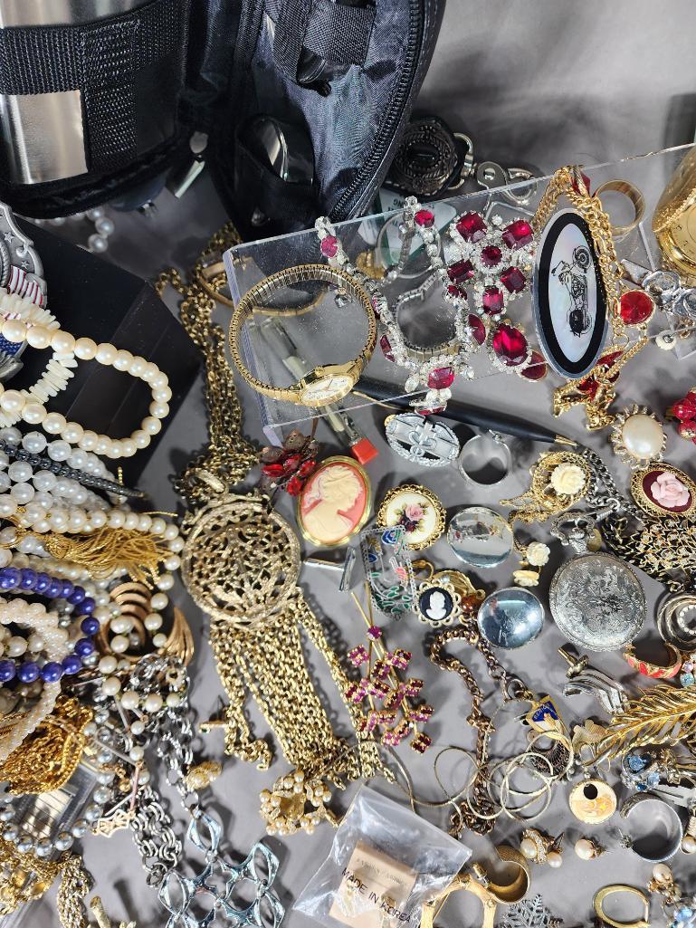 Large Lot of Costume Jewelry including Sterling Silver and More