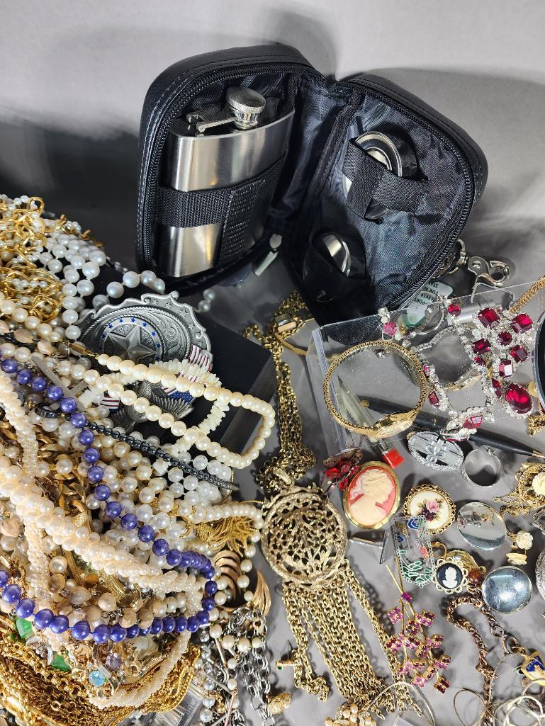 Large Lot of Costume Jewelry including Sterling Silver and More