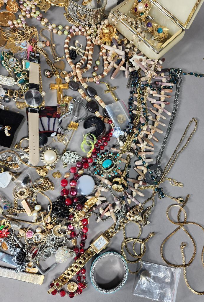 Large Lot of Costume Jewelry including Sterling Silver and More