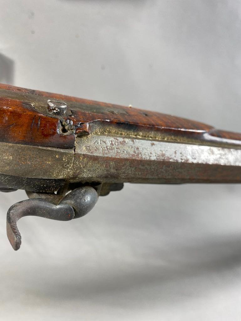 Antique Kentucky Style Rifle Clark & Rankin Tiger Maple
