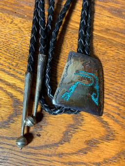 4 Sterling Silver Bolo Ties - Native American