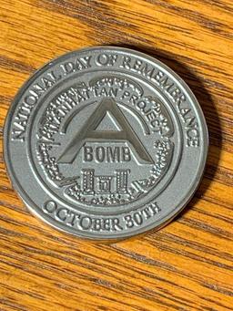 Secret Origins of The Manhattan Project Collector Coin & 2002 Salt Lake Snowbasin Pin