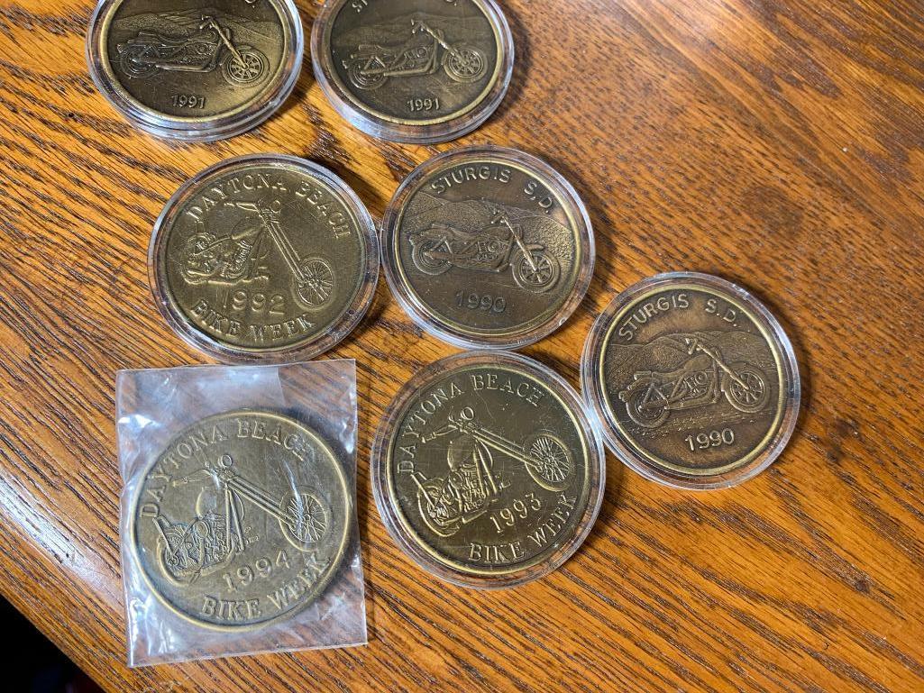 Collector Sturgis Coins, Harley Davidson Pocket Watches Sturgis Collector Cards